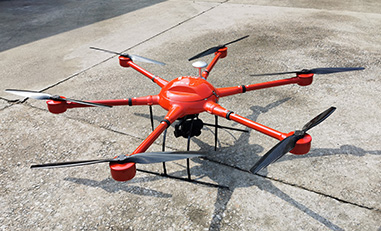 消防無人機使用宇東無線圖傳設備把無人機視頻無線傳輸?shù)街付ǖ攸c